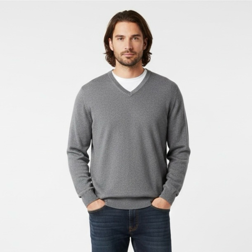 🌟🌟Calvin Klein Gray V-Neck Men's Sweater